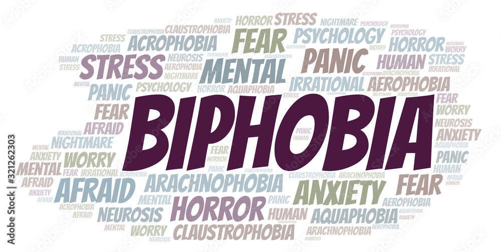 Biphobia word cloud. Biphobia word cloud.