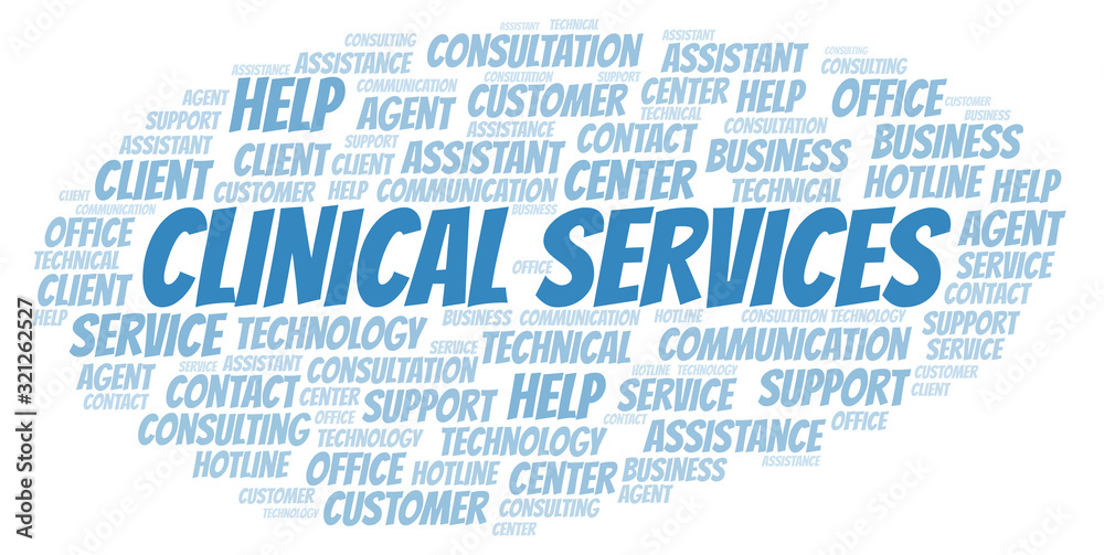 Clinical Services word cloud. Clinical Services word cloud.