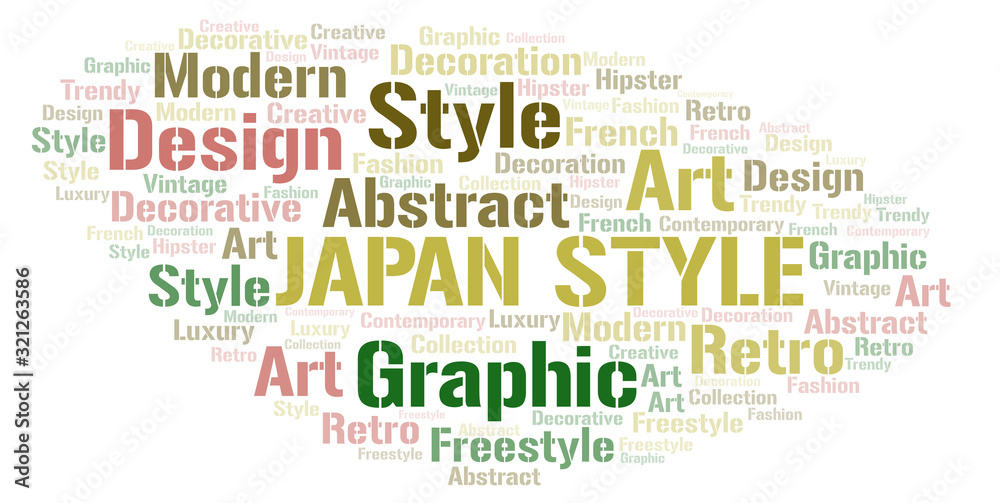 Japan Style word cloud. Japan Style word cloud.