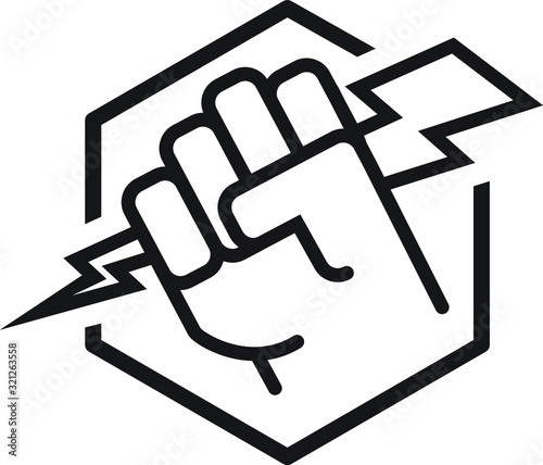 Hand with Power icon