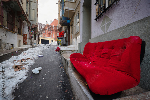 Tarlabashi in Istanbul - dangerous area for tourism.  photo