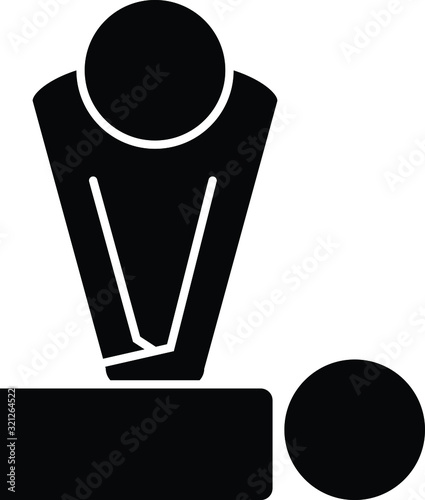 cpr training icon, Vector illustration