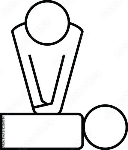 cpr training icon, Vector illustration