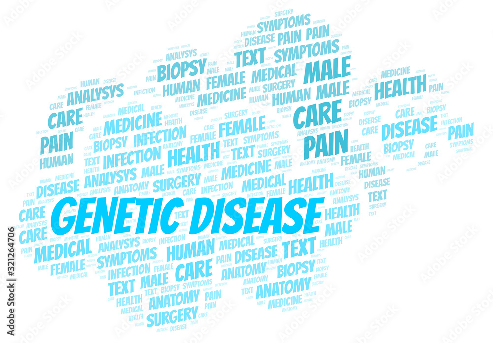 Fototapeta premium Genetic Disease word cloud.