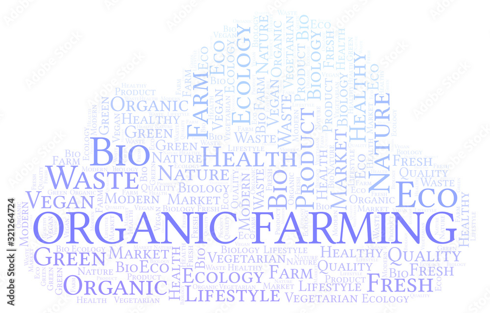 Obraz premium Organic Farming word cloud.