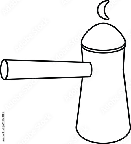 turkish coffee pot icon, Vector illustration