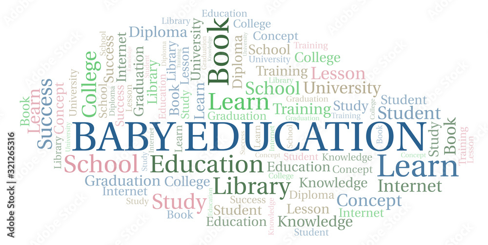Fototapeta premium Baby Education word cloud.
