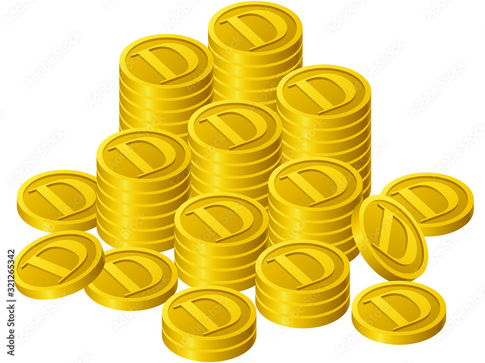 積み上げられたDコイン