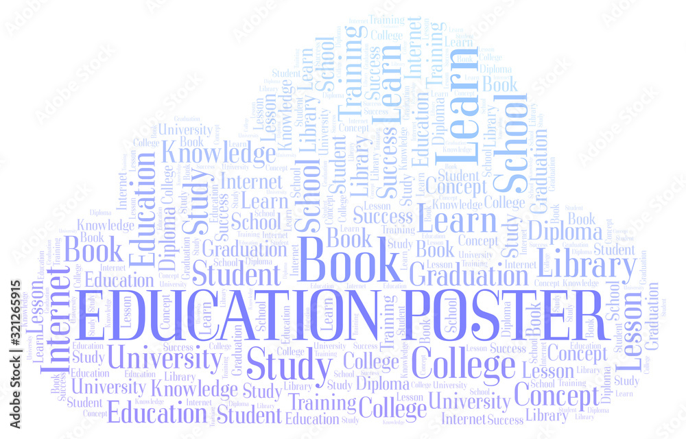 Obraz premium Education Poster word cloud.