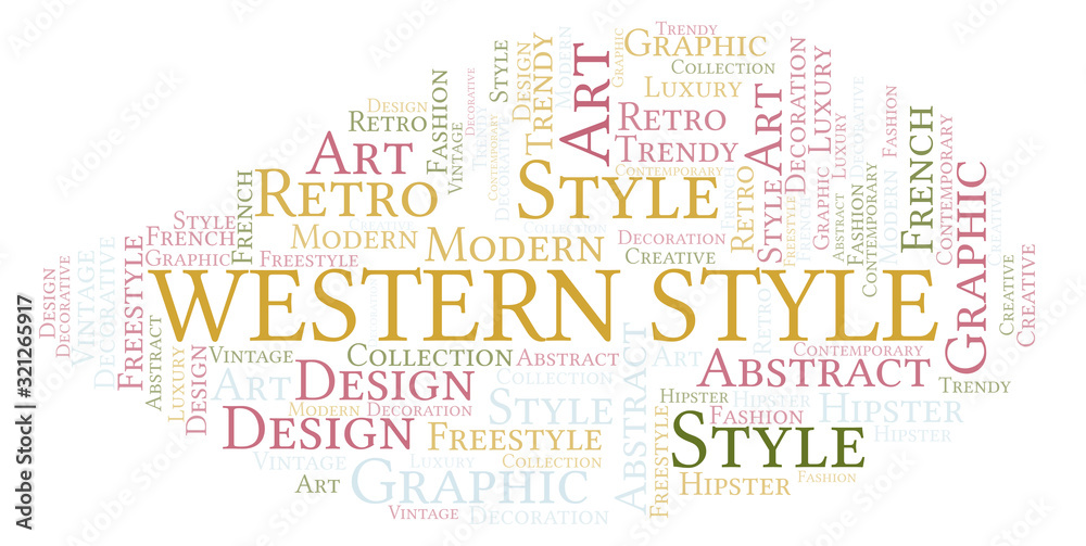 Western Style word cloud. Western Style word cloud.