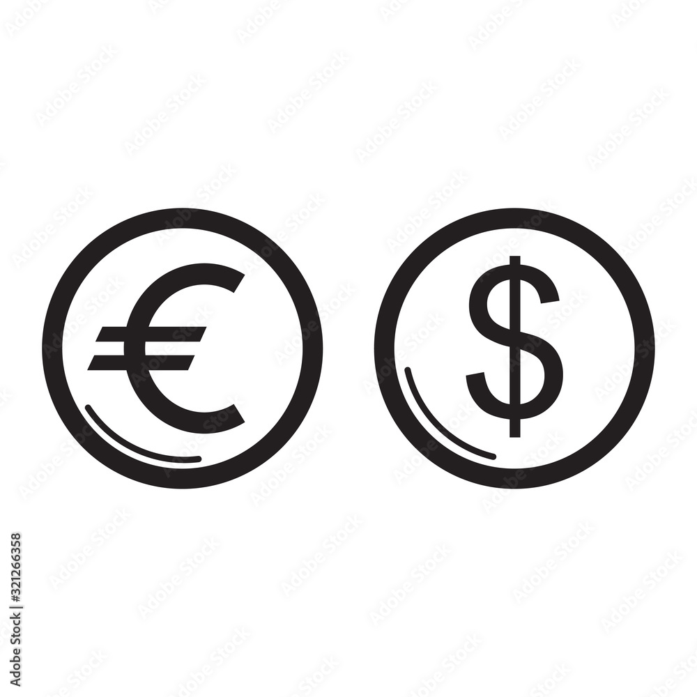 Fototapeta premium euro coin icon design vector template EPS 10