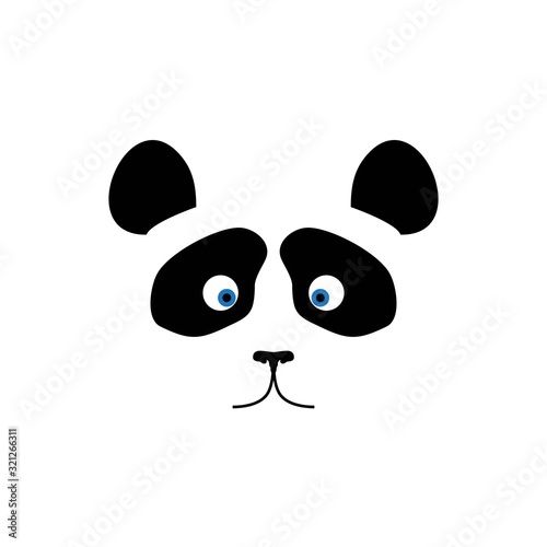 Fototapeta Naklejka Na Ścianę i Meble -  Illustration modern panda head animal logo icon vector graphic