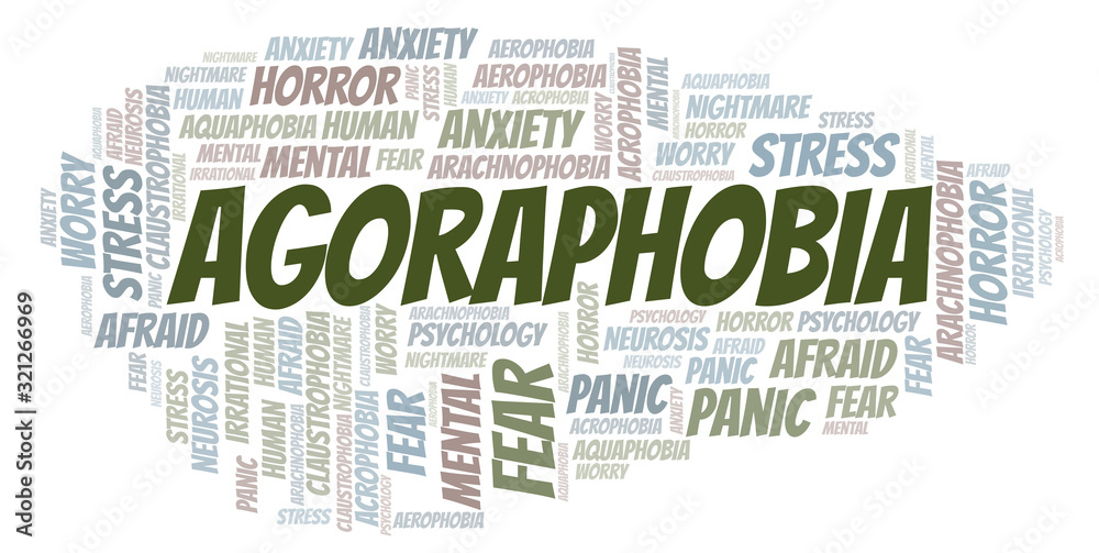 Fototapeta premium Agoraphobia word cloud.