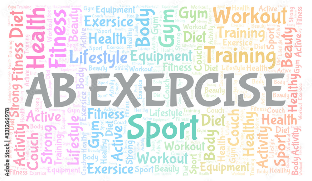 Ab Exercise word cloud.