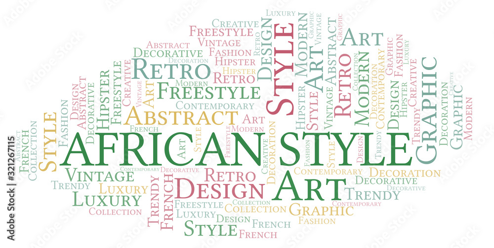 African Style word cloud.