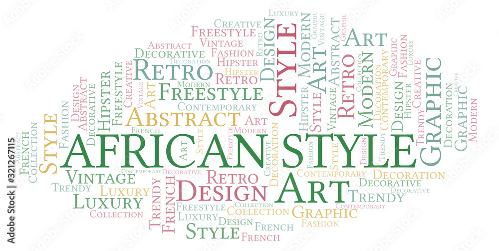 African Style word cloud. African Style word cloud.