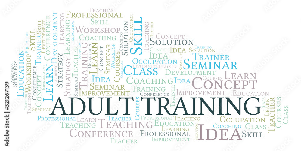 Fototapeta premium Adult Training word cloud.