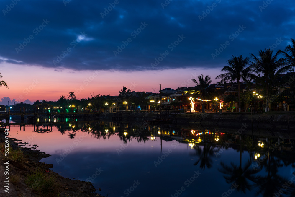 Beautiful sunrise scene at Hoi An, Vietnam Beautiful sunrise scene at Hoi An, Vietnam