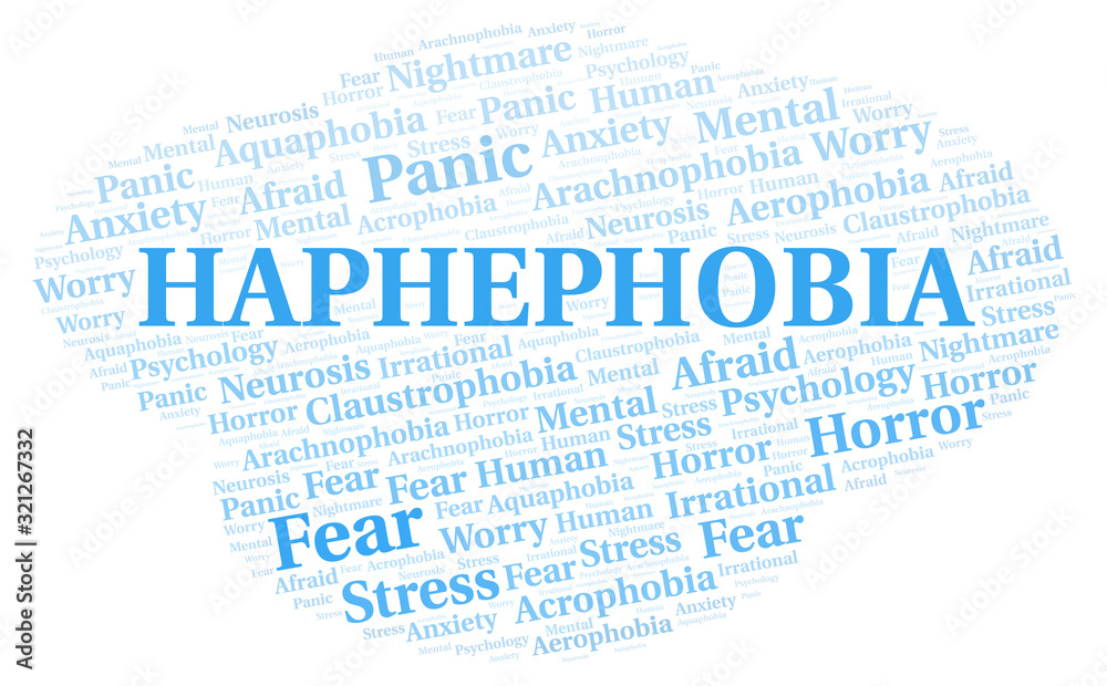 Haphephobia word cloud. Haphephobia word cloud.