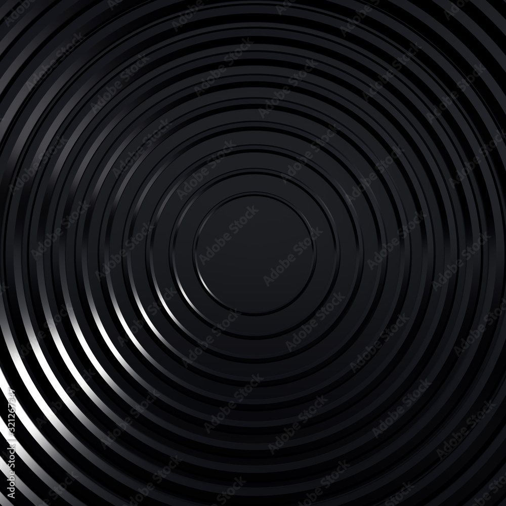 Obraz premium Elegant metal background with pedestal, podium and studio. 3d illustration, 3d rendering.