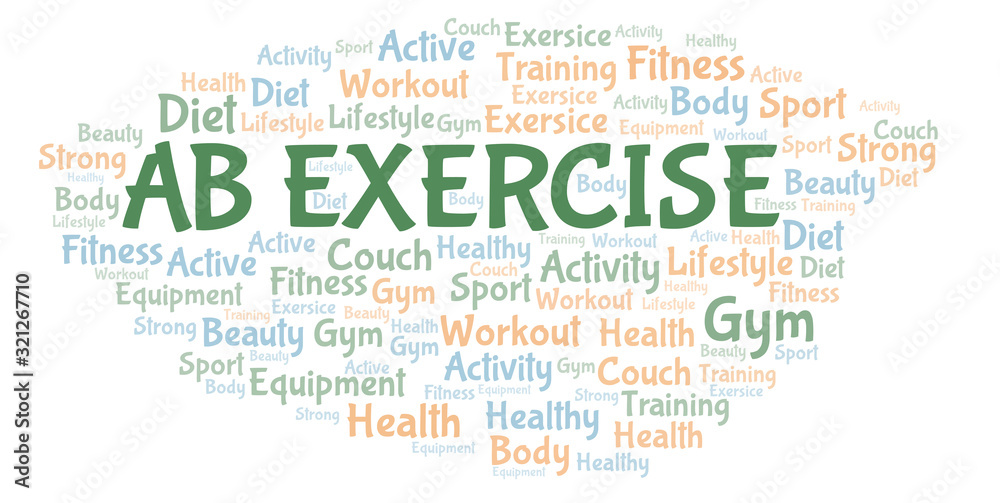 Ab Exercise word cloud. Ab Exercise word cloud.