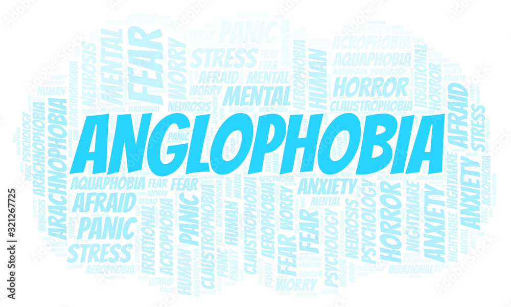 Fototapeta premium Anglophobia word cloud.