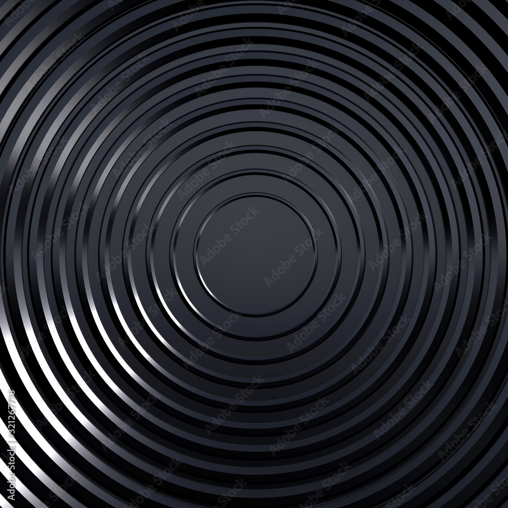 Obraz premium Elegant metal background with pedestal, podium and studio. 3d illustration, 3d rendering.