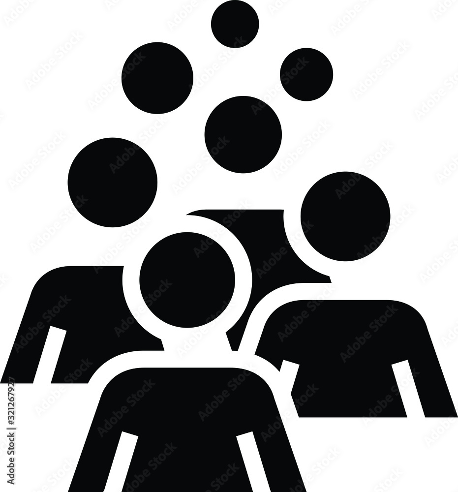 Headcount icon, vector illustration