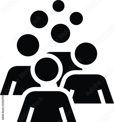 Headcount icon, vector illustration