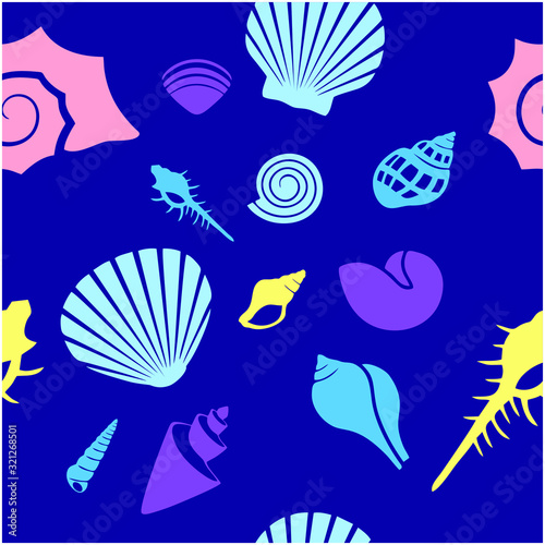 seamless background with shells