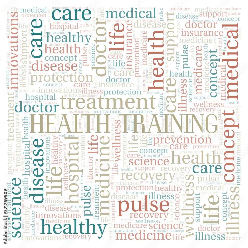 Health Training word cloud.