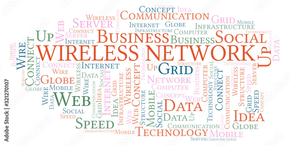 Wireless Network word cloud. Wireless Network word cloud.