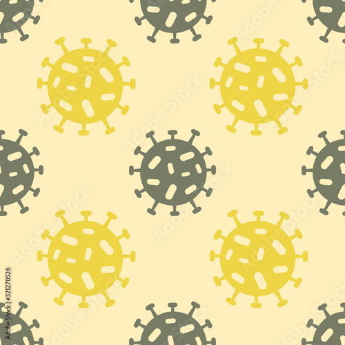 Seamless pattern with Coronavirus for your design