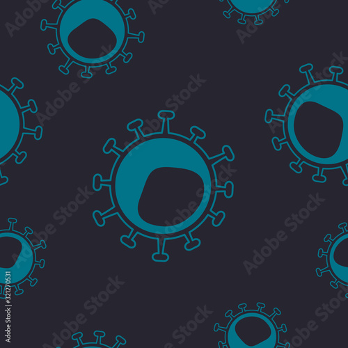 Seamless pattern with Coronavirus for your design