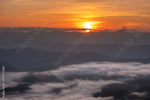 sunset in the mountains © kiattisak