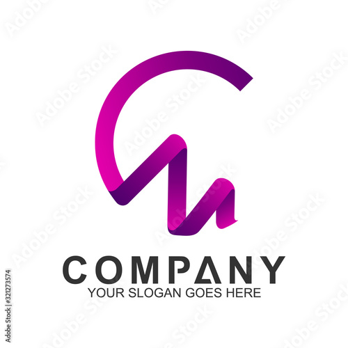 CM/MC Logo,Vector Logo Letter C And Letter M In Unity,Letter Combination Business Logo Template