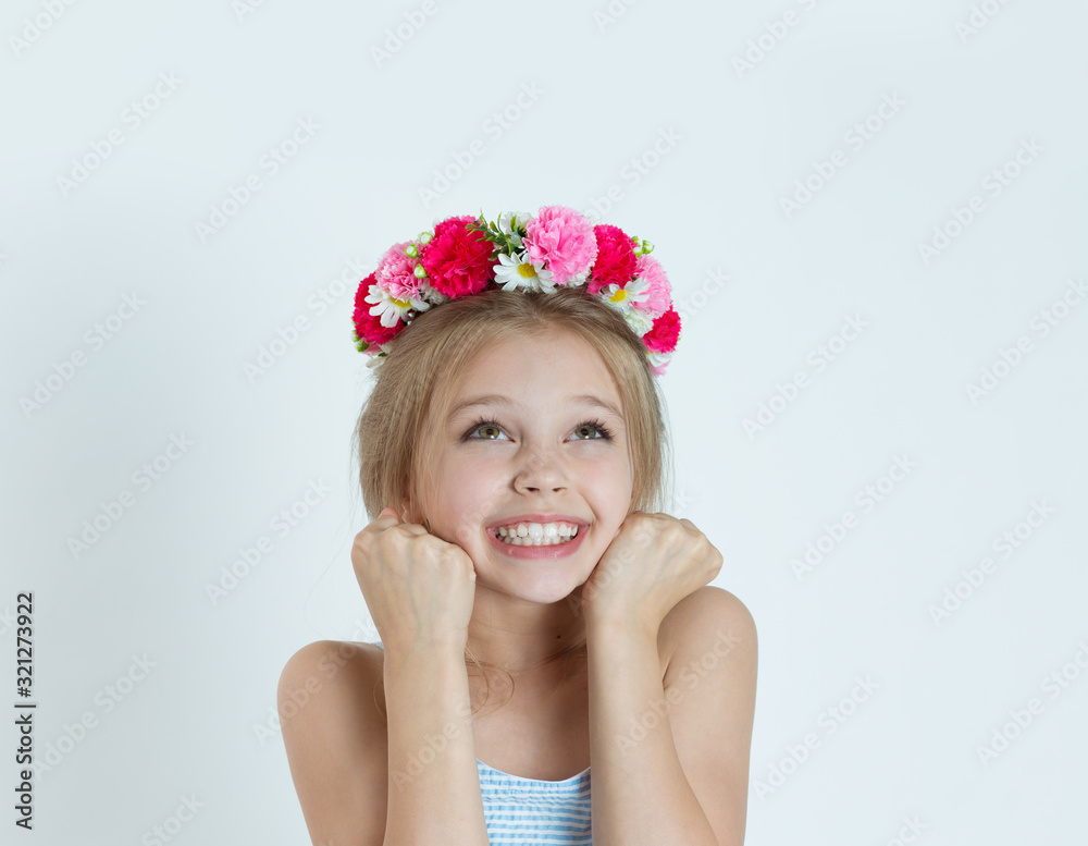 Happy kid girl hands cheering, celebrating, pumping fists Happy kid girl hands cheering, celebrating, pumping fists