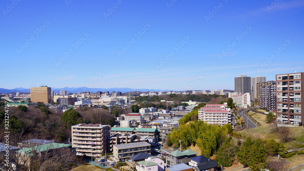 Obraz premium 別所１丁目から見た南大沢駅方面