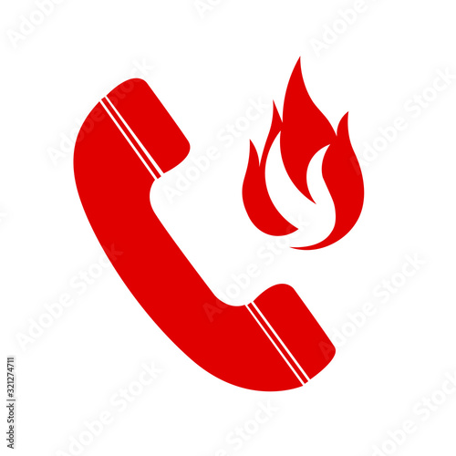 Flammable call sign.vector graphics.