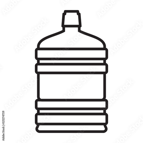 gallons and bottles icon design vector logo template EPS 10
