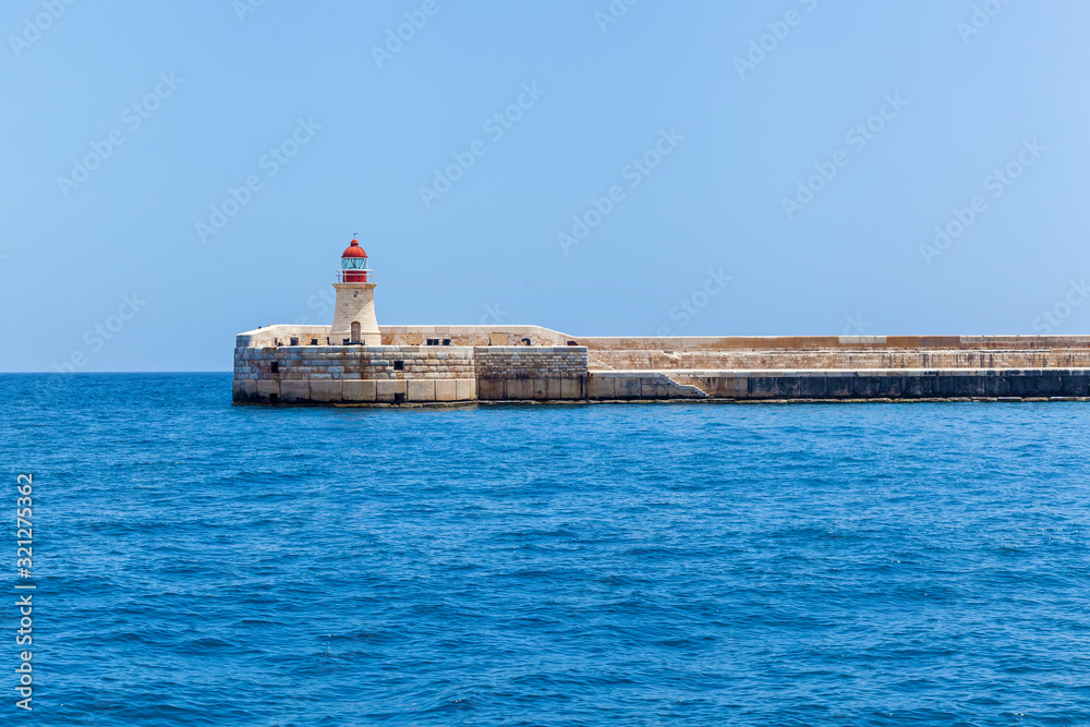 St. Elmo Lighthouse at the port of Valletta
