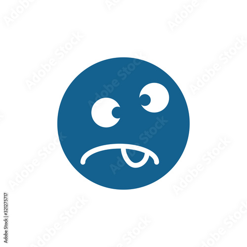 smile and stupid icon vector logo template EPS10