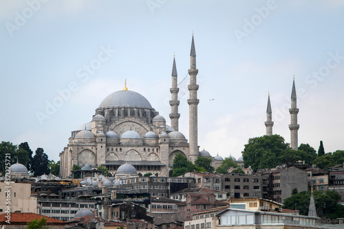 Istanbul, Turkey. Suleymaniye Mosque and Eminonu area