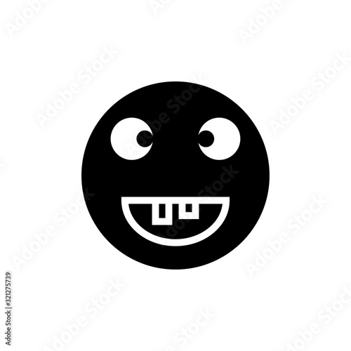 smile and stupid icon vector logo template EPS10