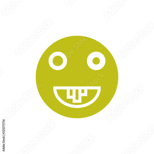 smile and stupid icon vector logo template EPS10