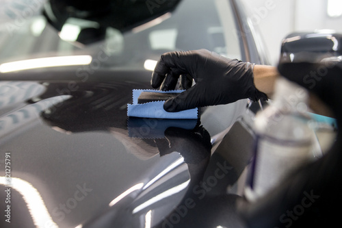 car detailing - application of ceramic coating