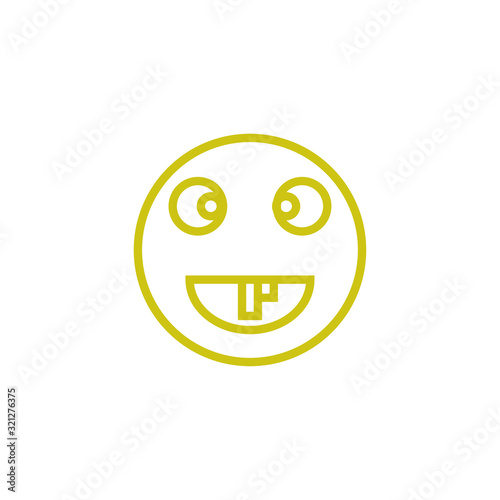 smile and stupid icon vector logo template EPS10