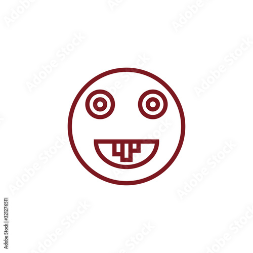 smile and stupid icon vector logo template EPS10