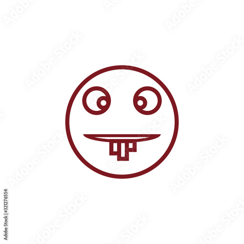 smile and stupid icon vector logo template EPS10