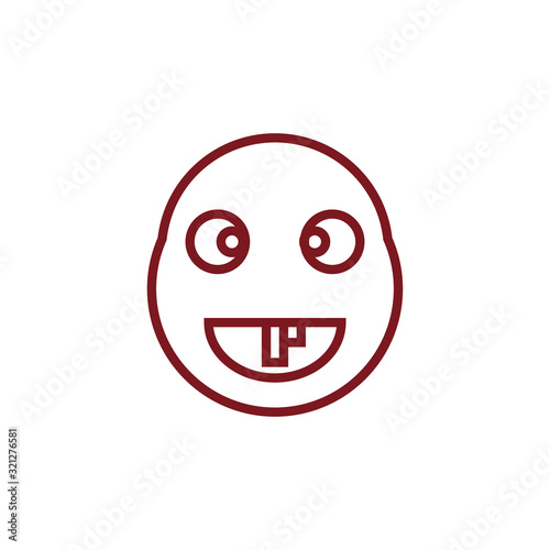 smile and stupid icon vector logo template EPS10